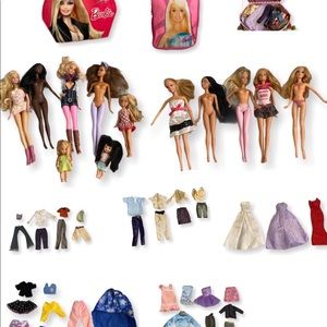 Barbie Lots 2 Bags 11Dolls clothes accessories Pet